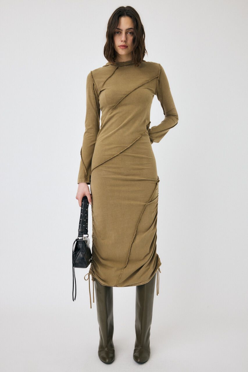 MOUSSY「TWISTED CUT ドレス」|ワンピース|L/BEG1