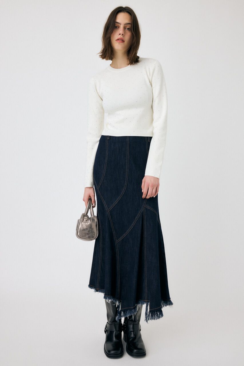 MOUSSY「RHINESTONE ニットトップス」|ニット・セーター|