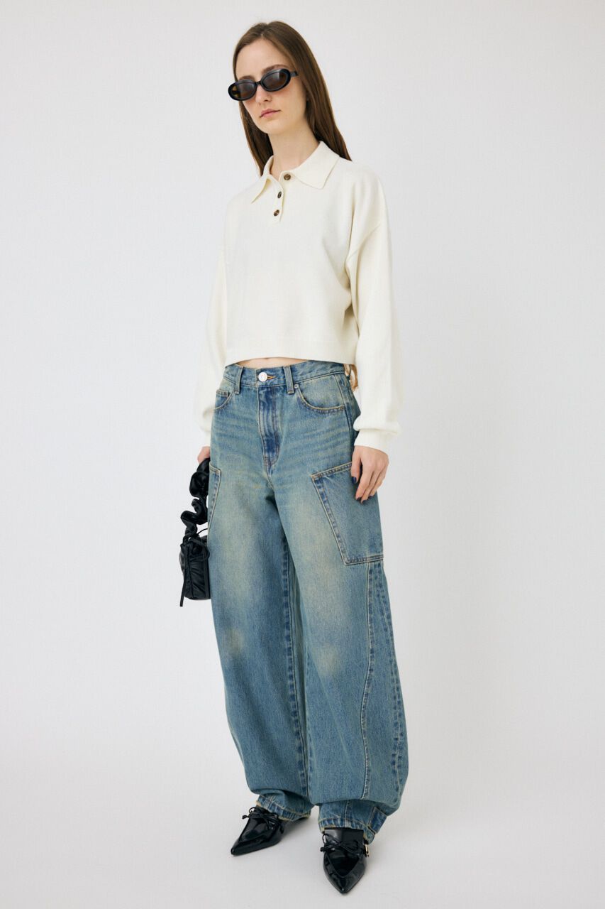 MOUSSY「BOXY KNIT ポロ」|ニット・セーター|