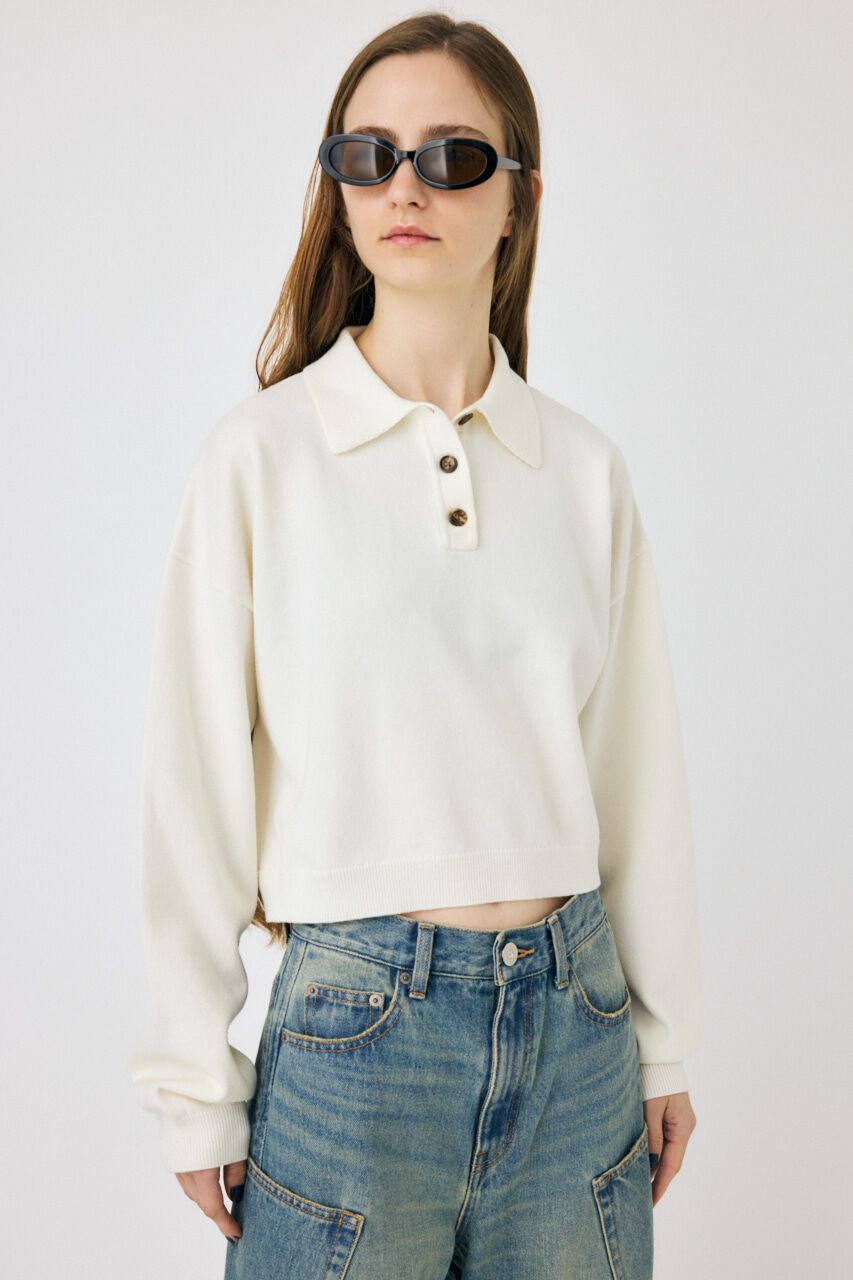MOUSSY「BOXY KNIT ポロ」|ニット・セーター|