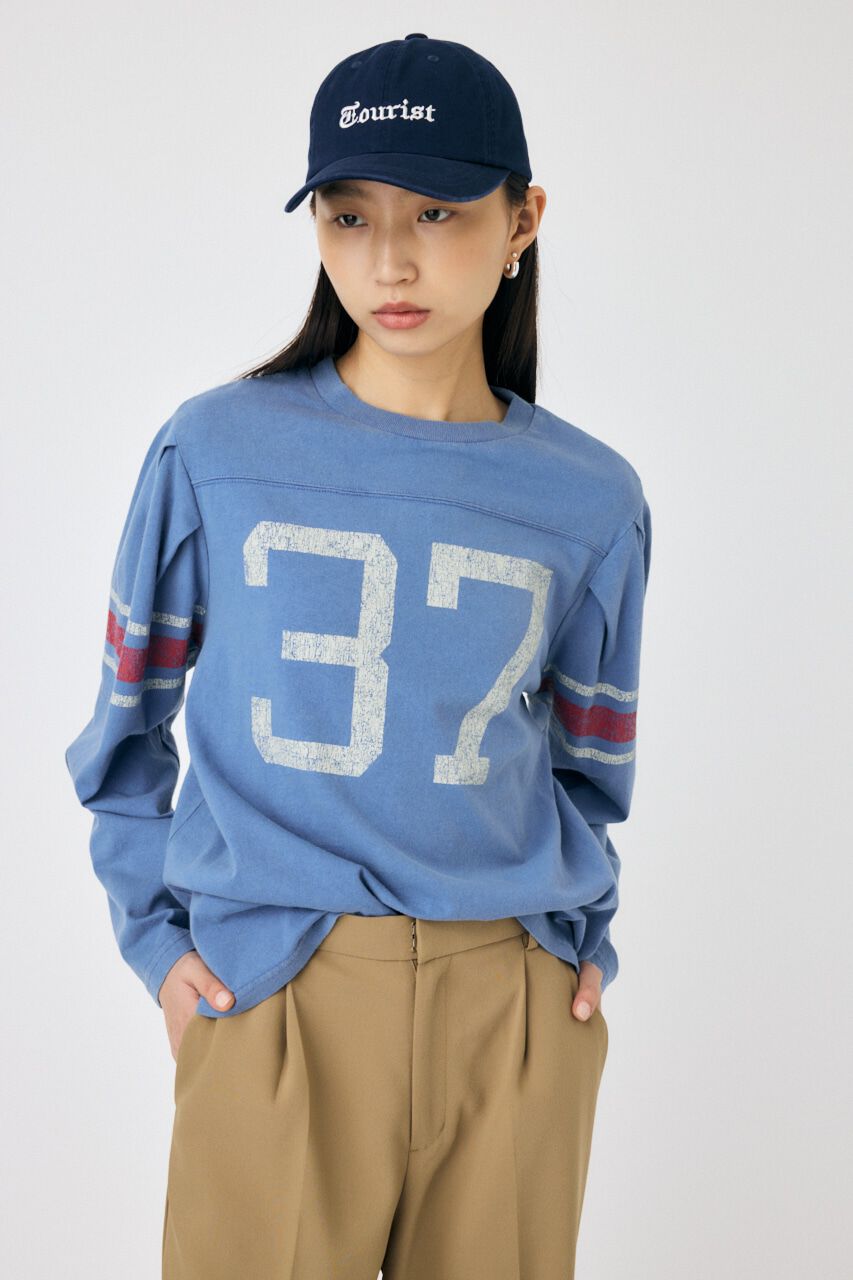 MOUSSY「NUMBERING VINTAGE ロンT」|Tシャツ・カットソー|BLU