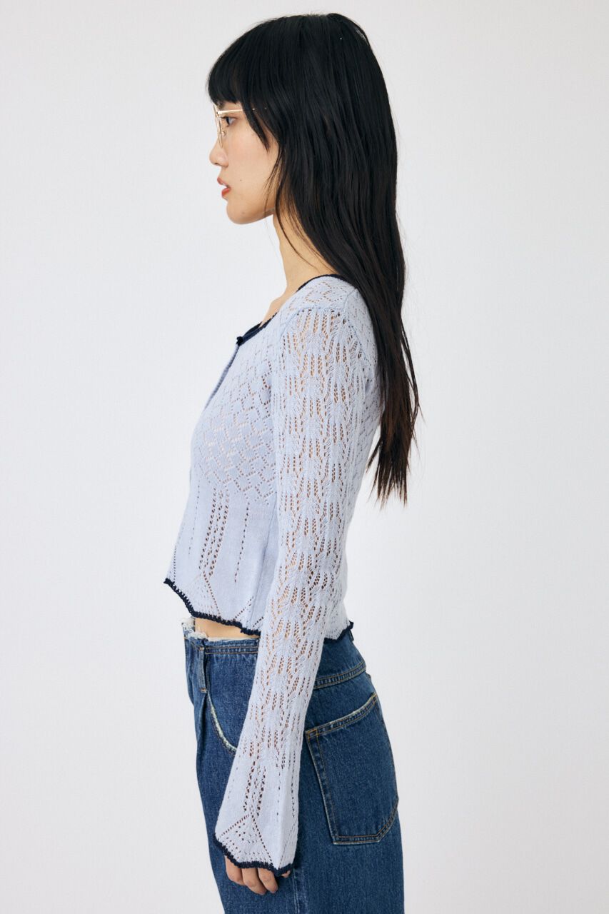 MOUSSY「EYELET LACE ニットトップス」|ニット・セーター|
