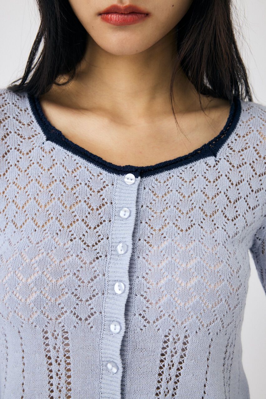 MOUSSY「EYELET LACE ニットトップス」|ニット・セーター|