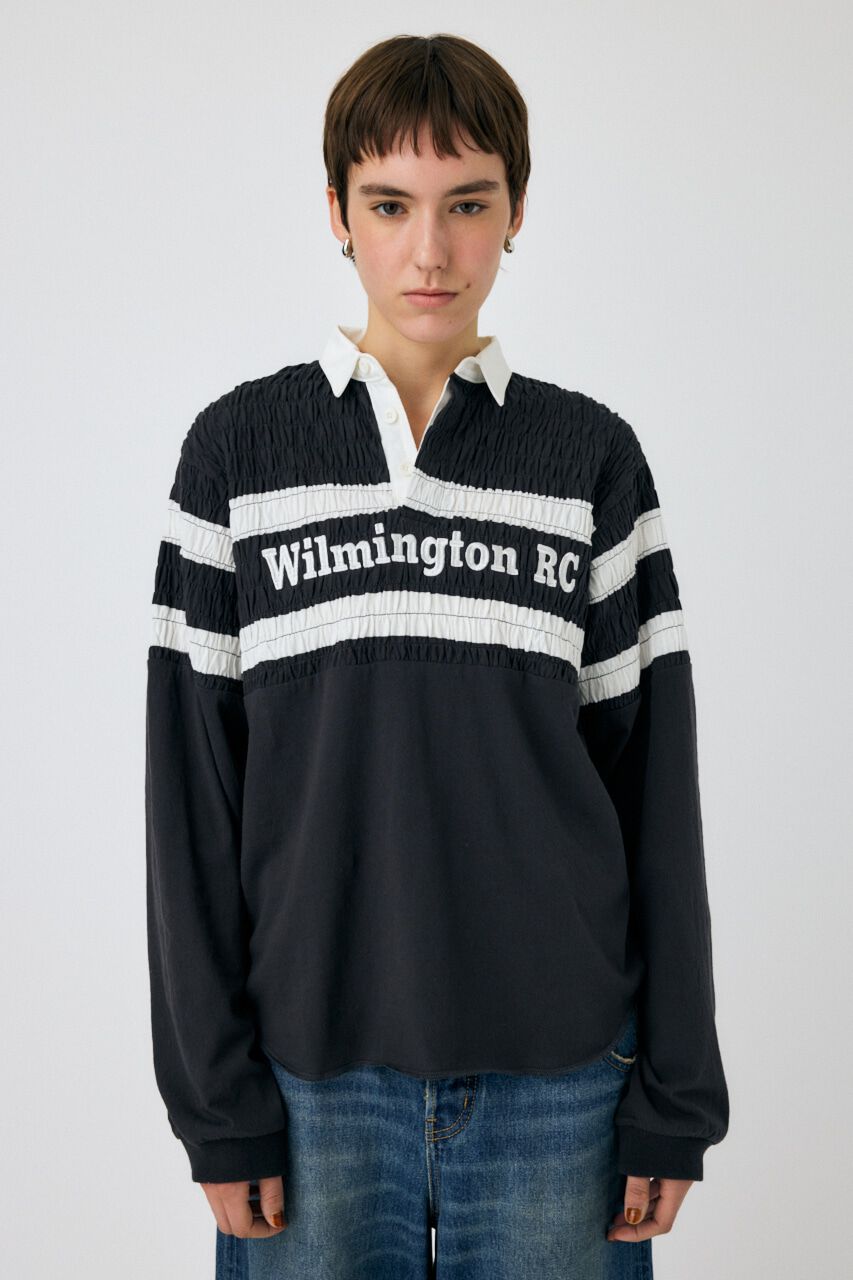 MOUSSY「SHIRRING RUGBY シャツ」|Tシャツ・カットソー|