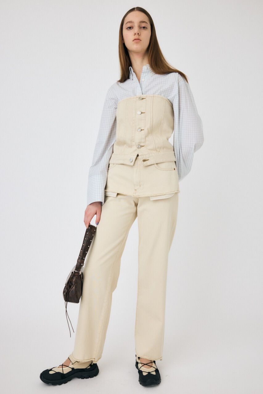 MOUSSY「DENIM BARE ビスチェ」|チューブトップ|