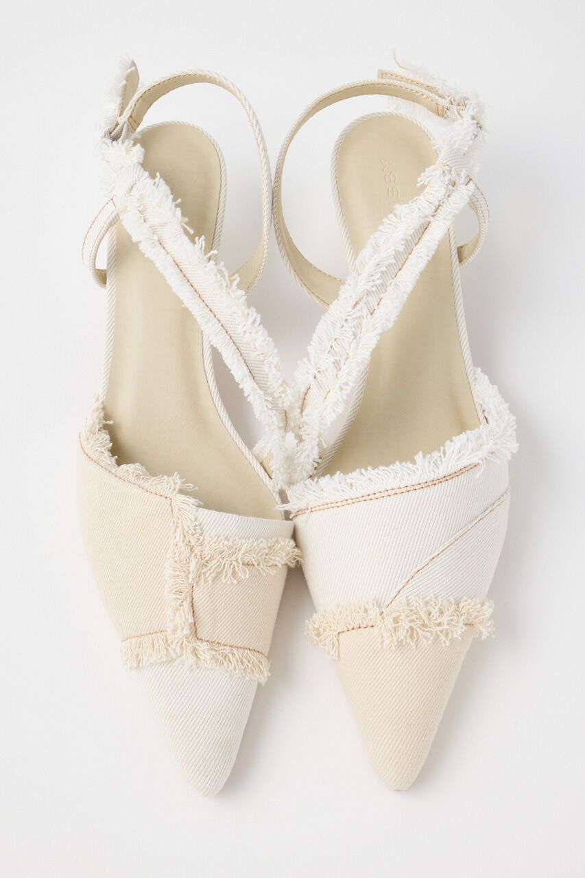 MOUSSY「REMAKE DENIM POINTY HEEL パンプス」|スリッポン|