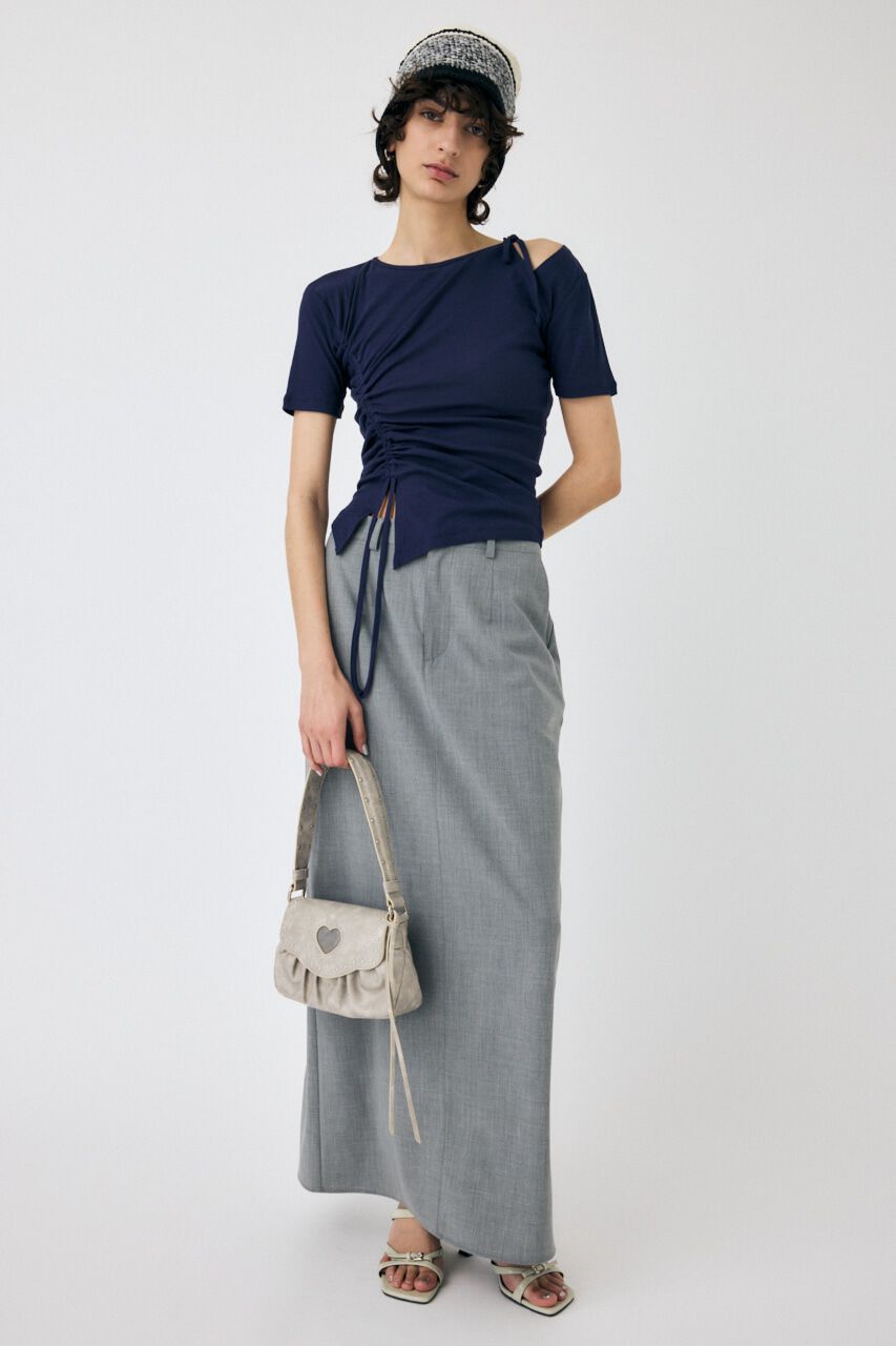 MOUSSY「ONE SHOULDER タイネック TEE」|Tシャツ・カットソー|