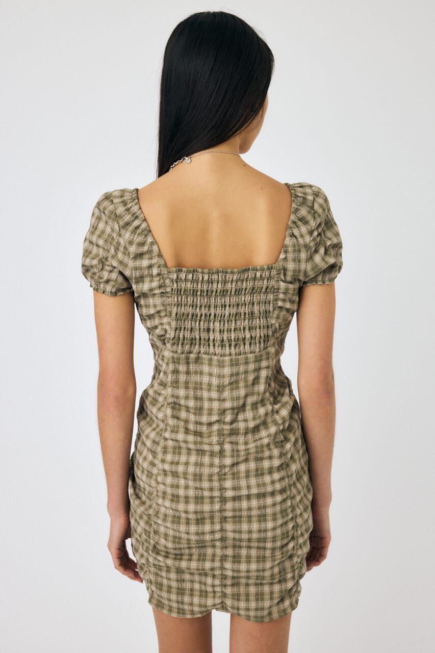 MOUSSY「GATHER RIBBON ミニドレス」|ワンピース|