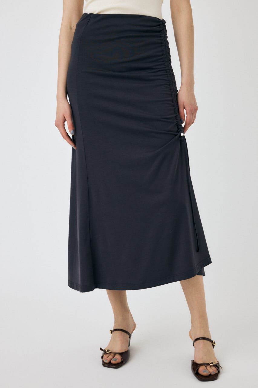 MOUSSY「DRAWSTRING CUT スカート」|スカート|BLK