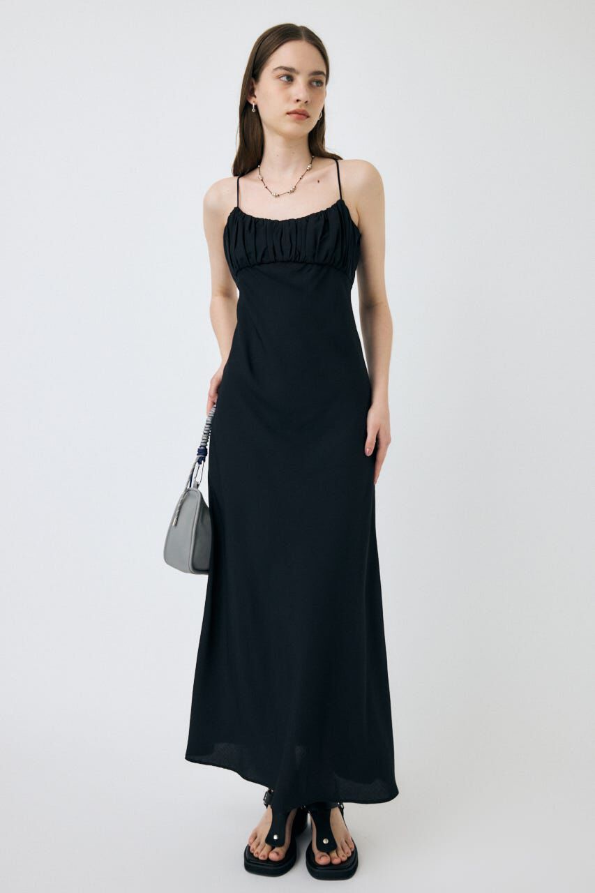 MOUSSY「DRAWSTRING STRAP SLIP ドレス」|ワンピース|