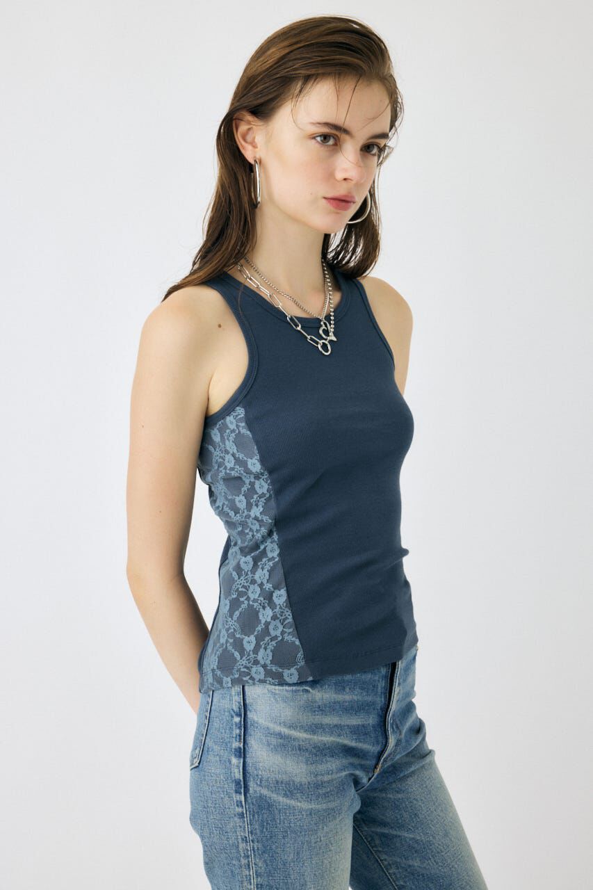 MOUSSY「LACE DOCKING タンクトップ」|タンクトップ|