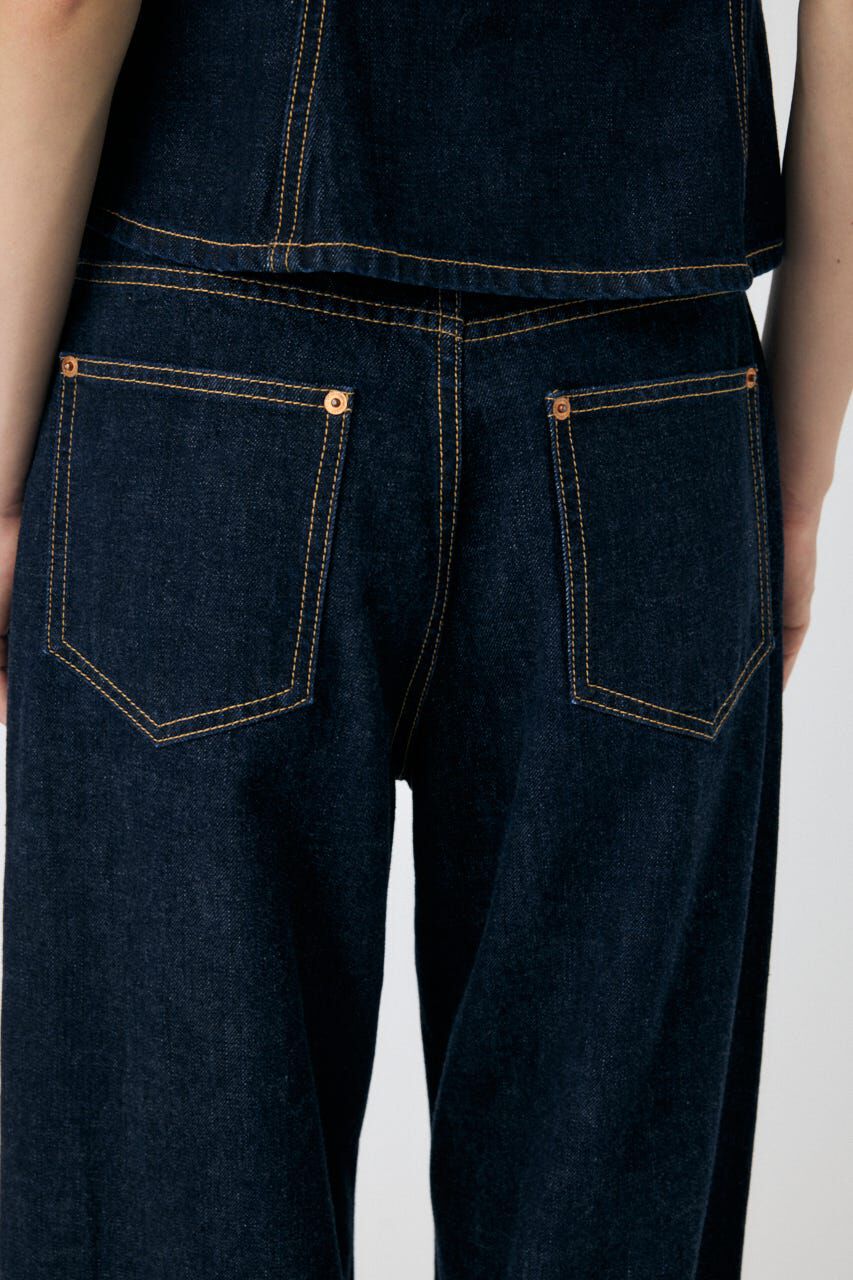 MOUSSY「TUCK WIDE ストレートデニム」|デニム|