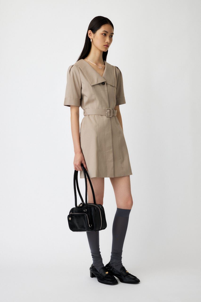 MOUSSY「BIG COLLAR MINI ドレス」|ワンピース|