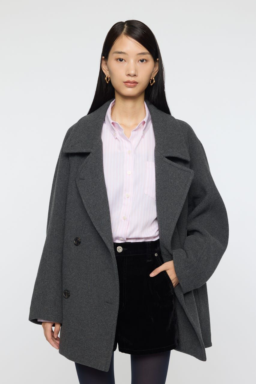 MOUSSY「DOUBLE BREASTED MID コート」|その他|C.GRY