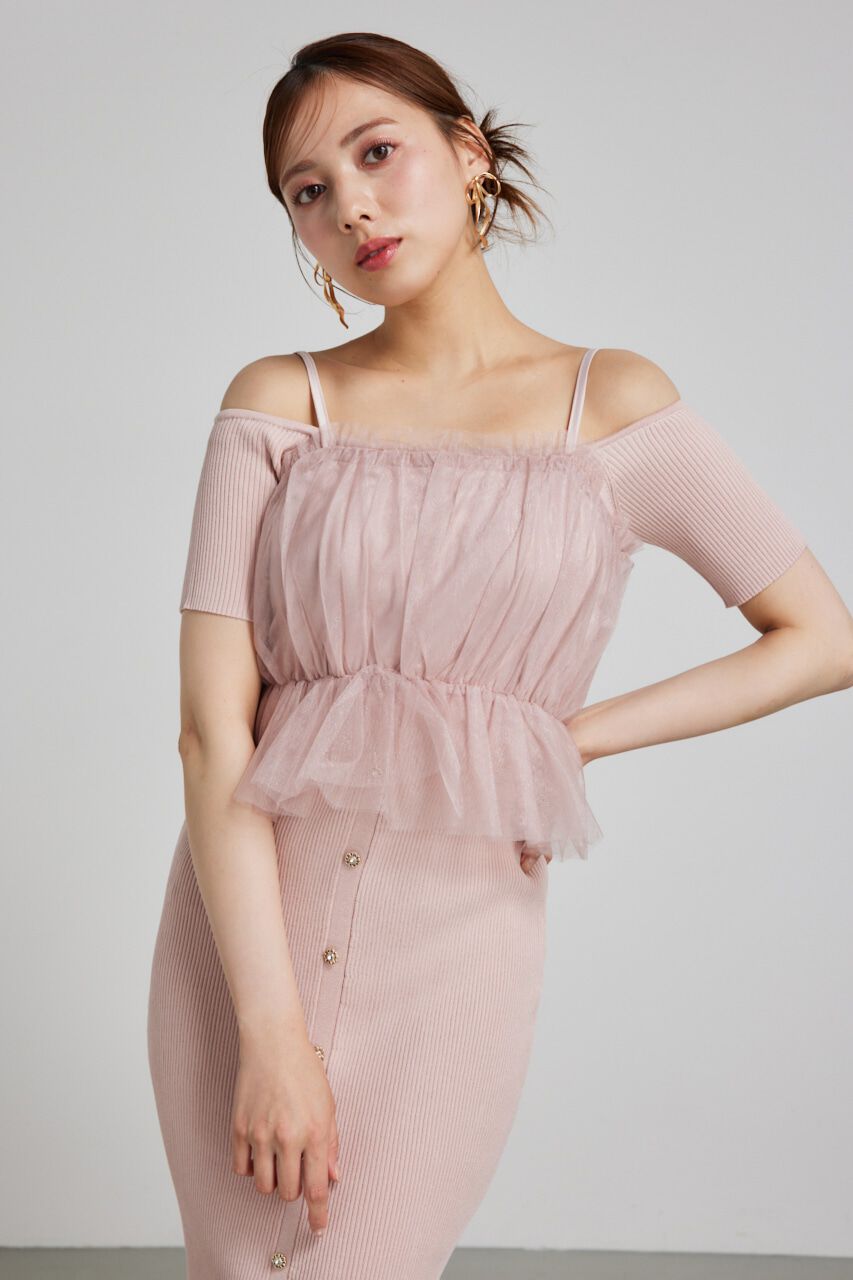 rienda「ビスチェセットタイトニットワンピース」|ワンピース|