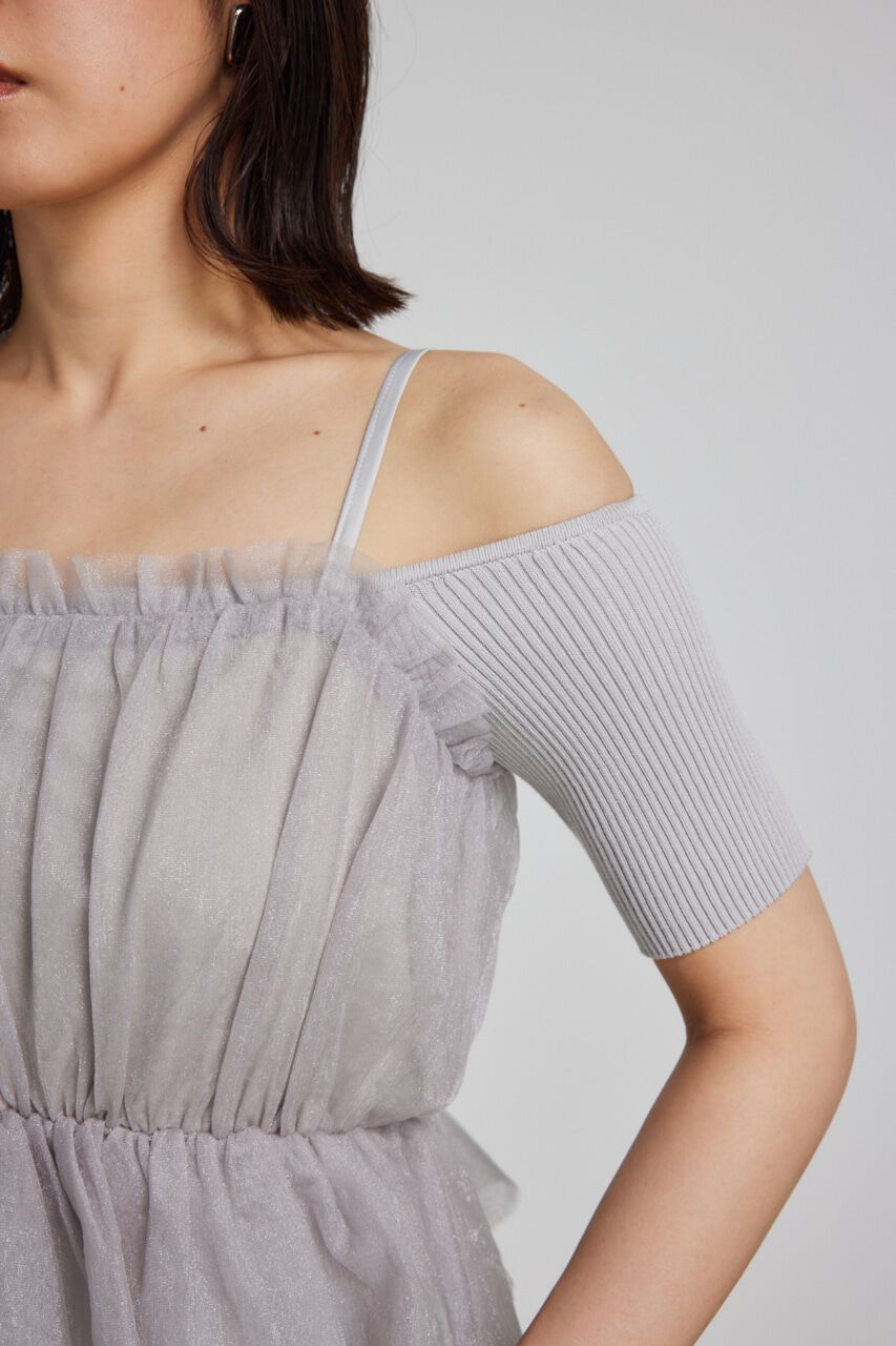 rienda「ビスチェセットタイトニットワンピース」|ワンピース|