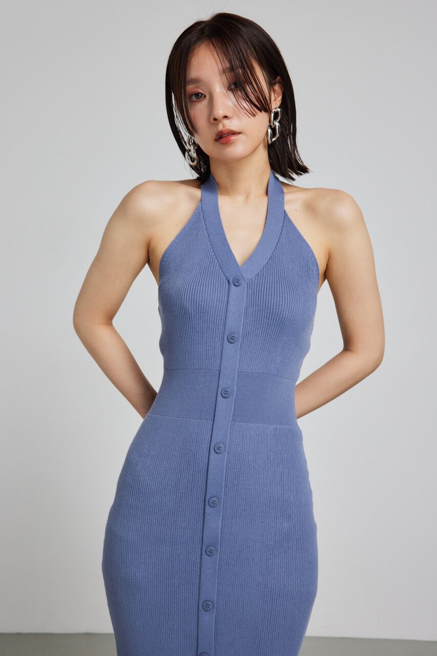 rienda「ホルターネックタイトニットワンピース」|ワンピース|
