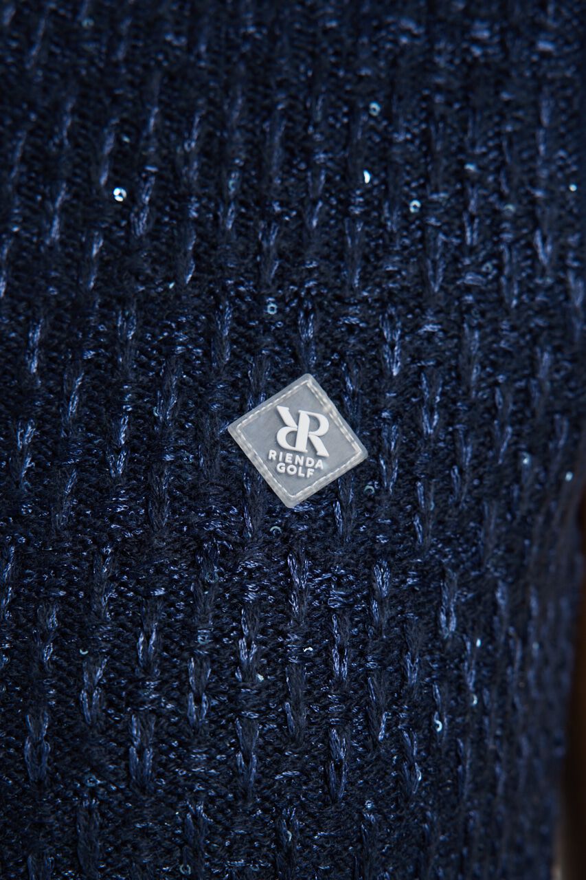 rienda「シャイニーツイードペプラムニットTOP」|ニット・セーター|