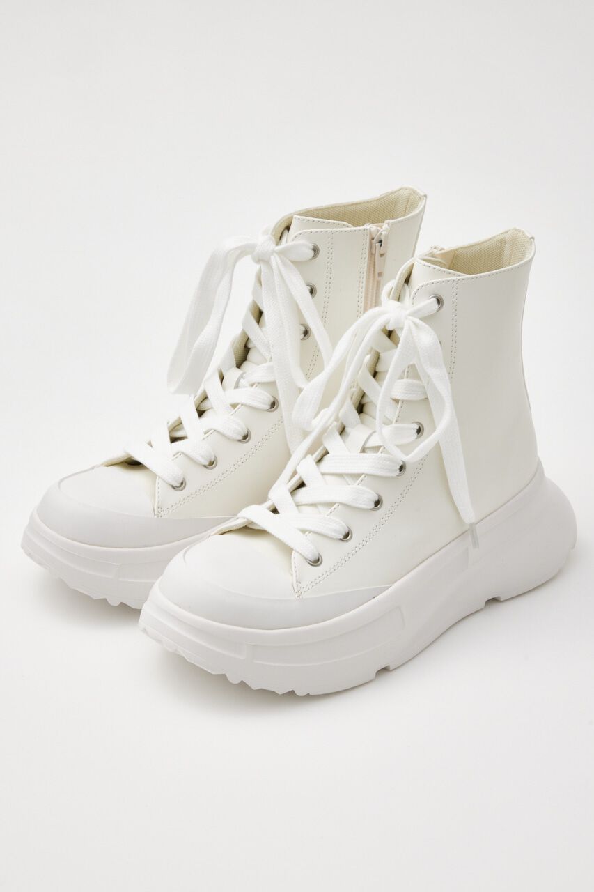 rienda「ボリュームソールフェイクレザースニーカー」|スニーカー|