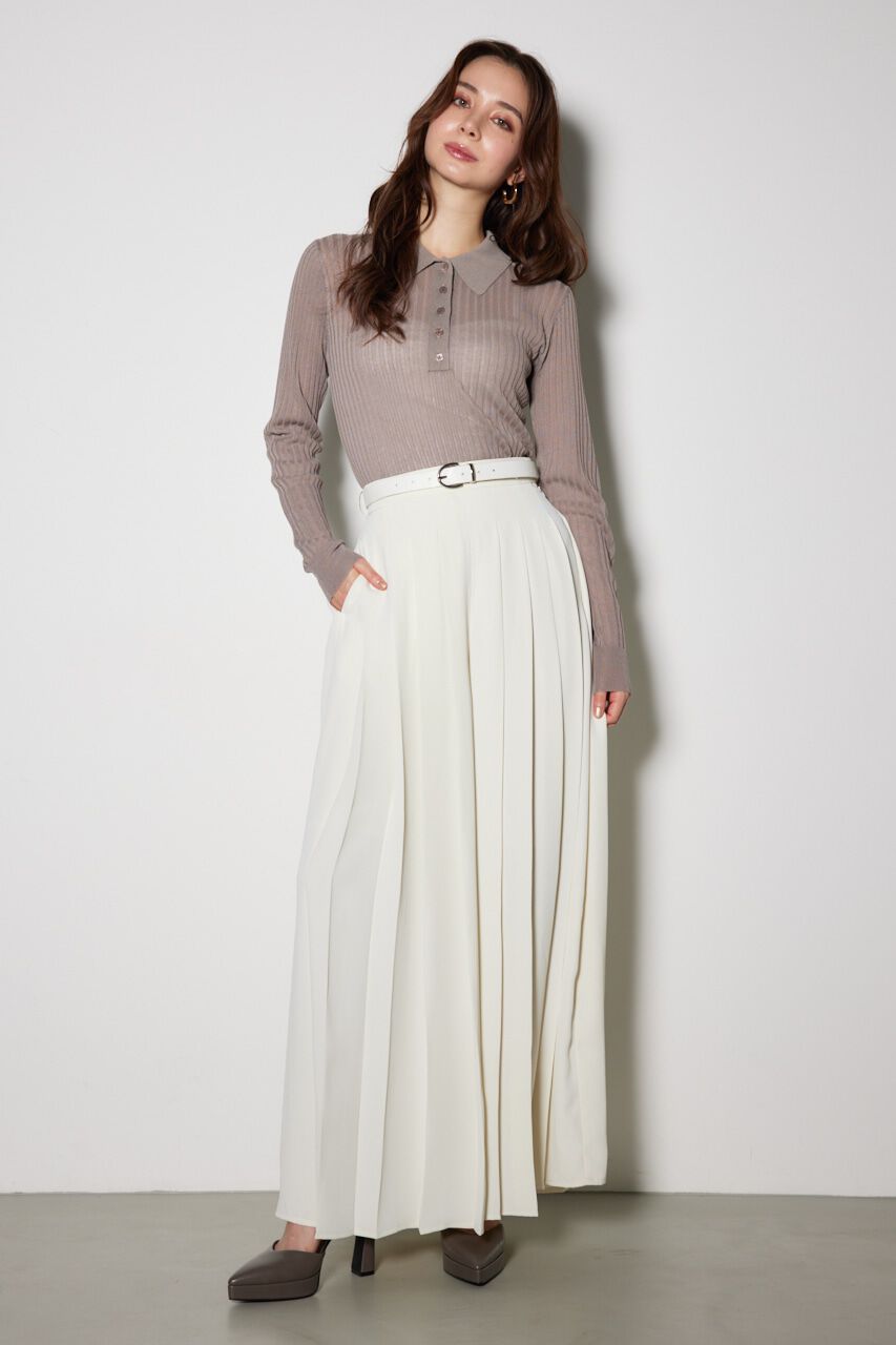 rienda「シアーポロニットトップス」|ニット・セーター|