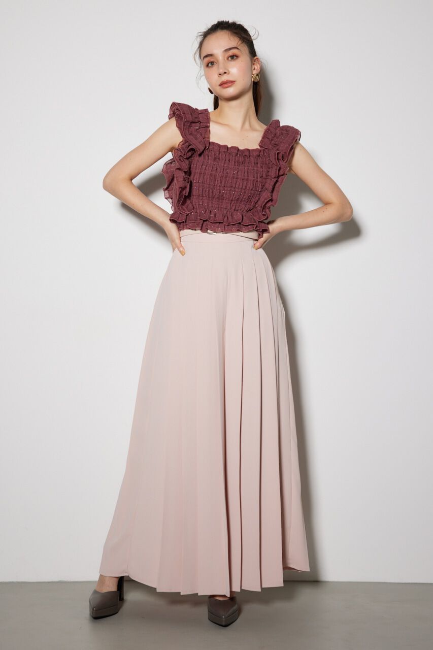 rienda「シャーリングペプラムトップス」|チュニック|