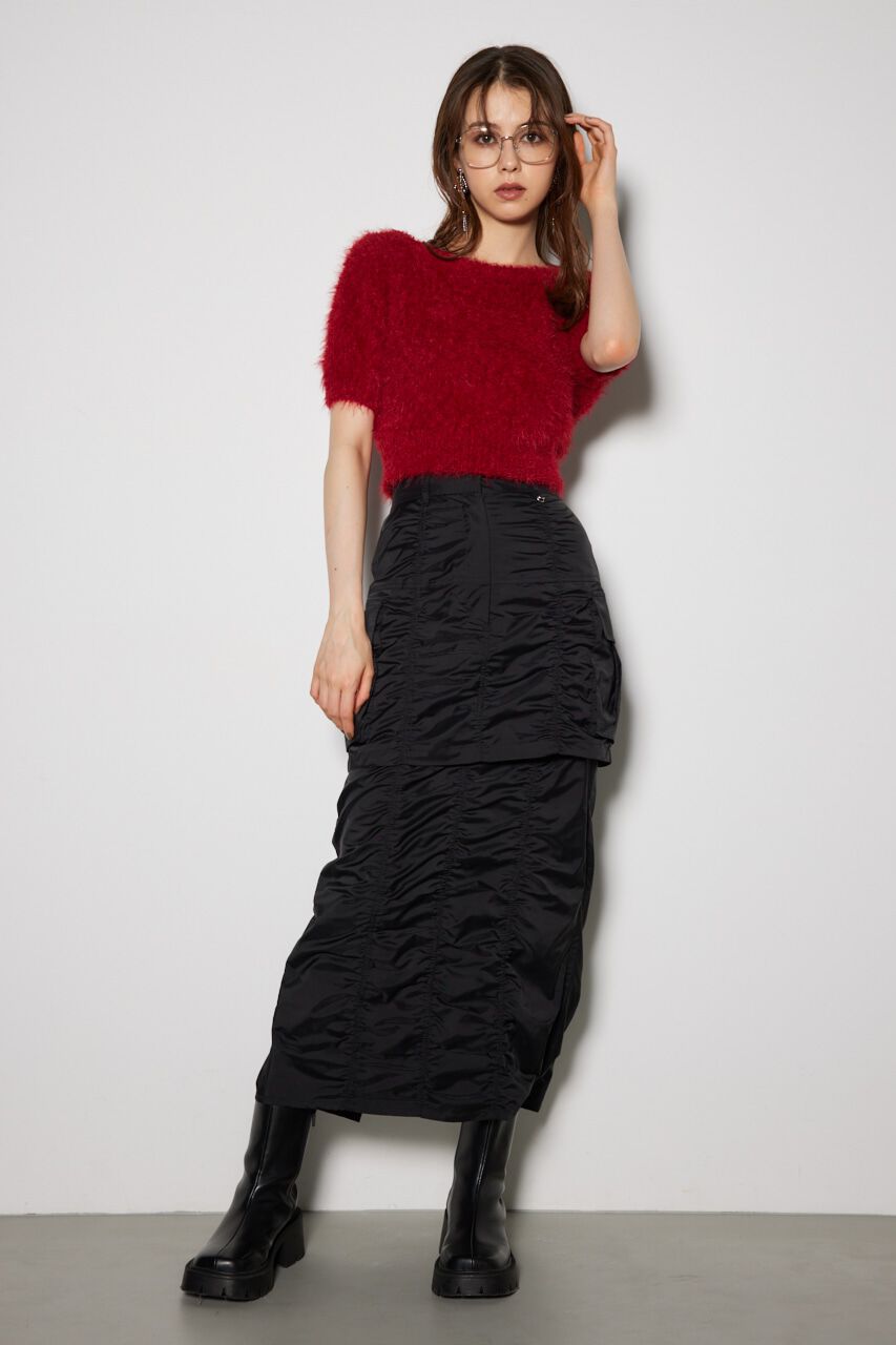 rienda「オフショルシャギーニットトップス」|ニット・セーター|