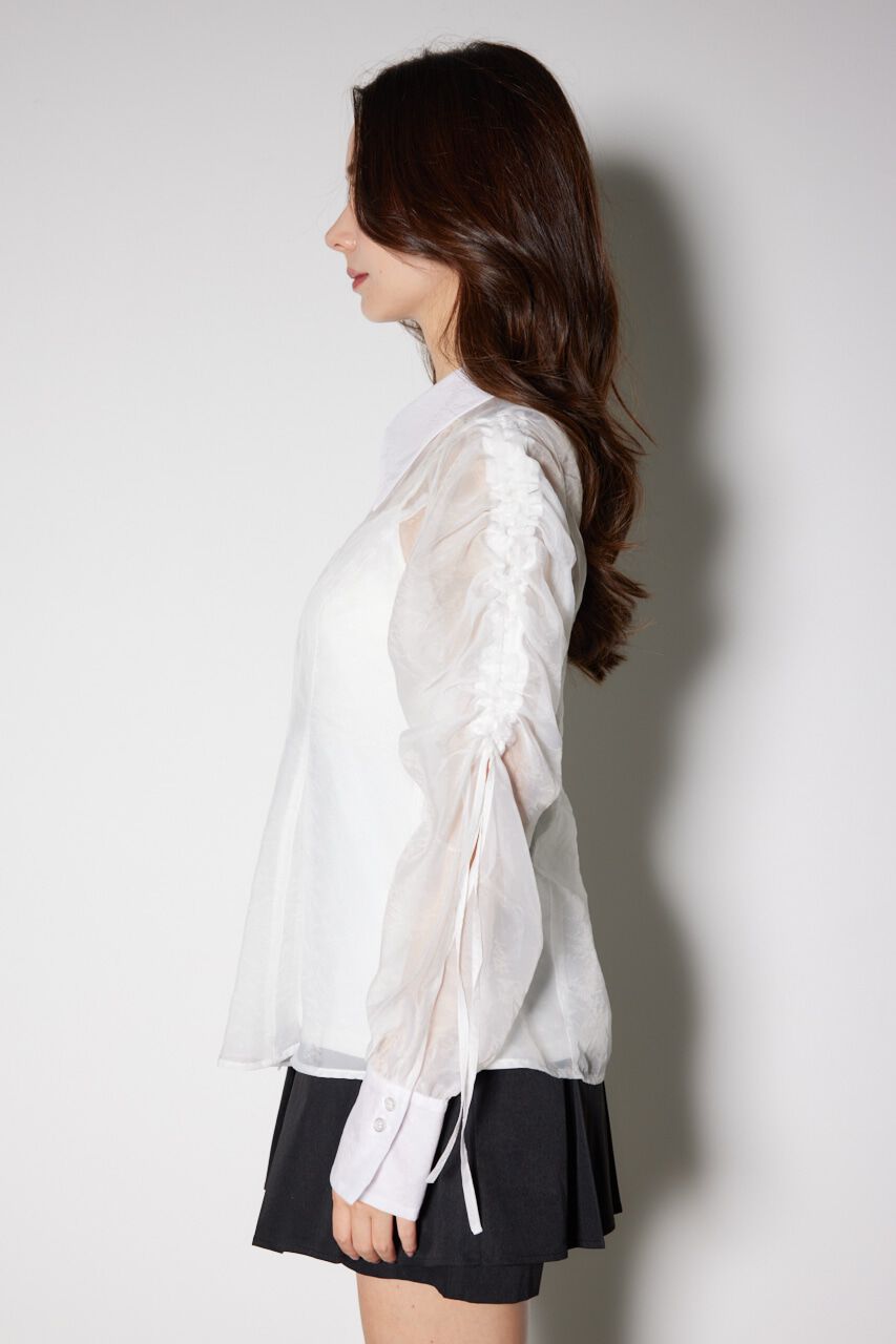 rienda「ショルダードロストリボンブラウス」|シャツ・ブラウス|