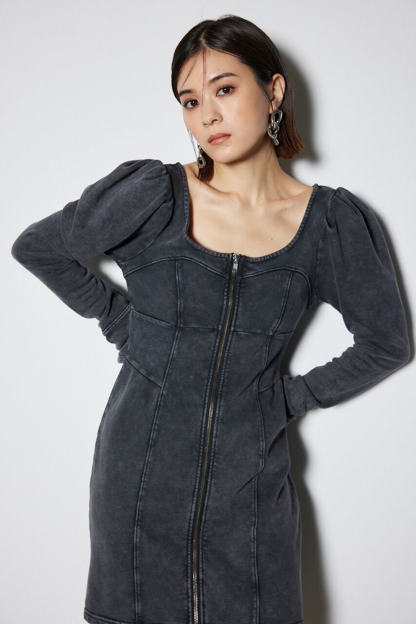 rienda「デニム風CUTタイトミニワンピース」|ワンピース|