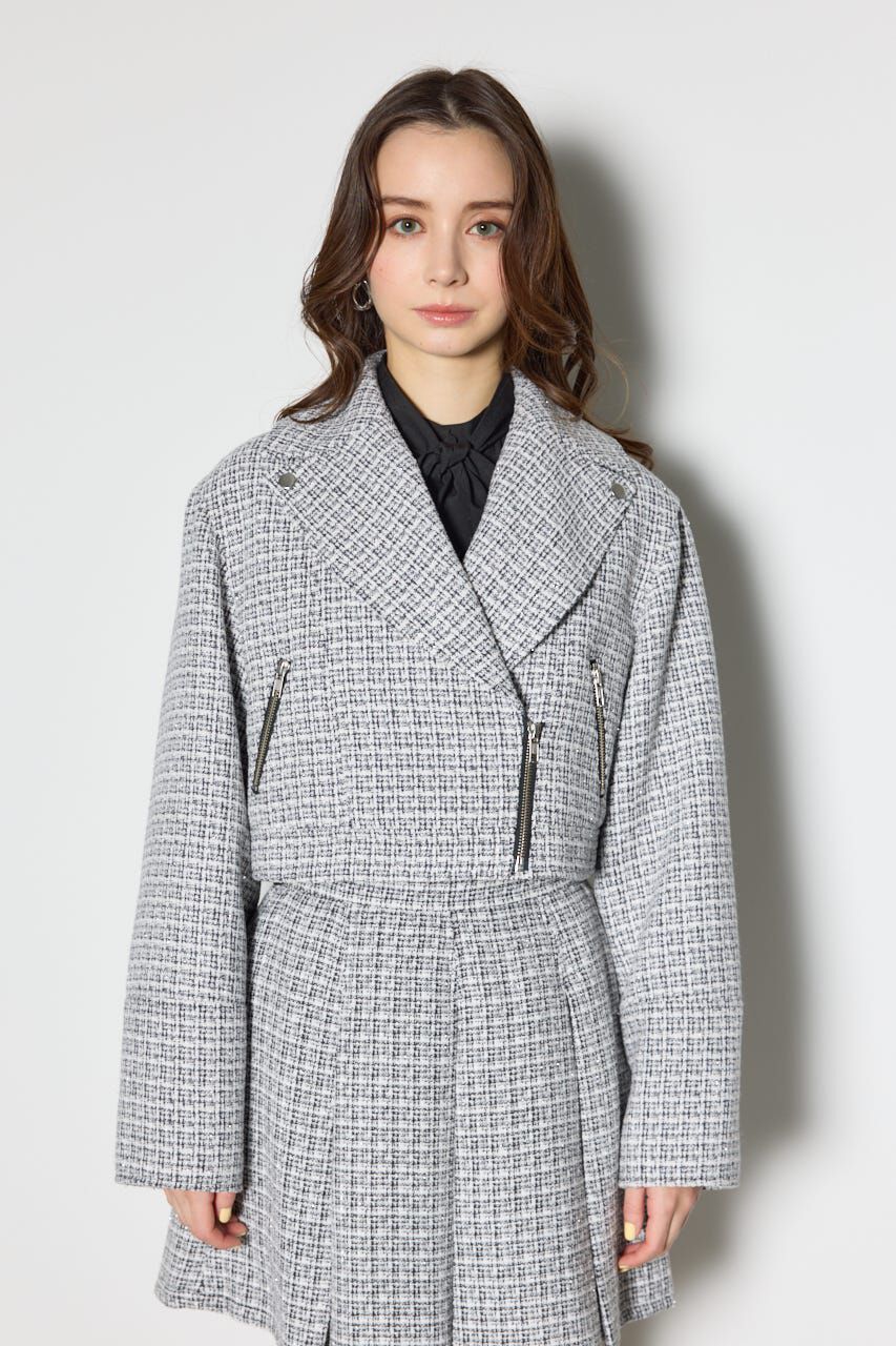 rienda「ツイードショートライダースジャケット」|その他|