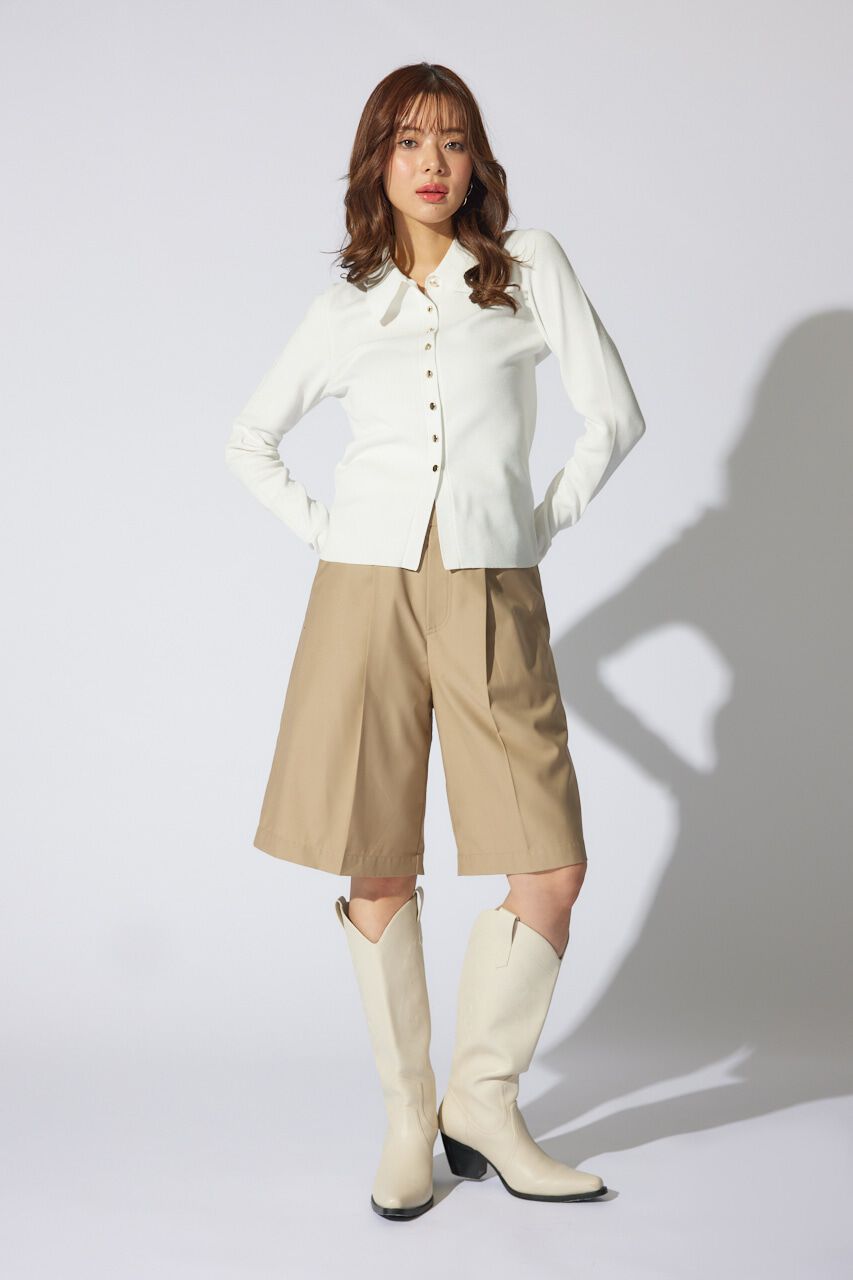 rienda「刺繍ロゴニットカーディガントップス」|ニット・セーター|