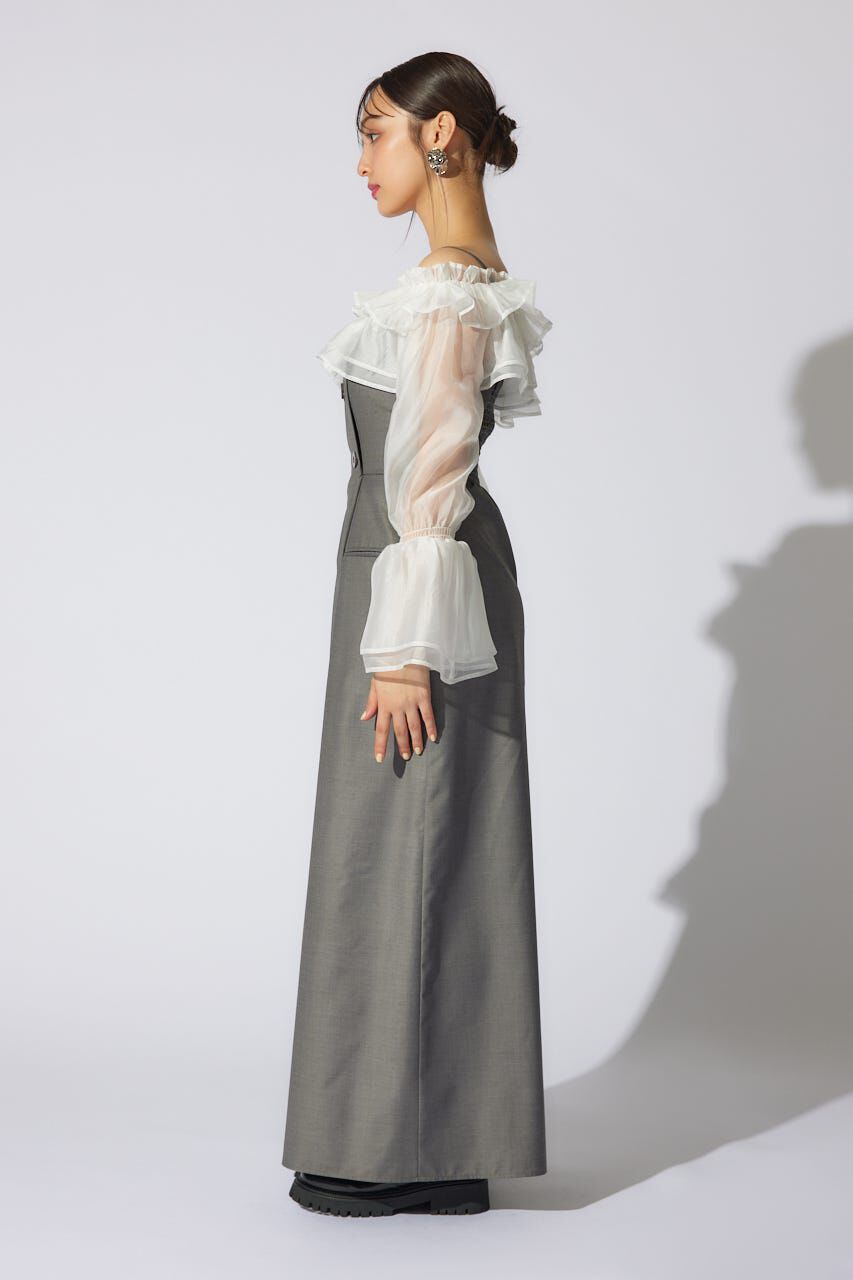 rienda「フリルカーディガンSETロンパース」|ワンピース|