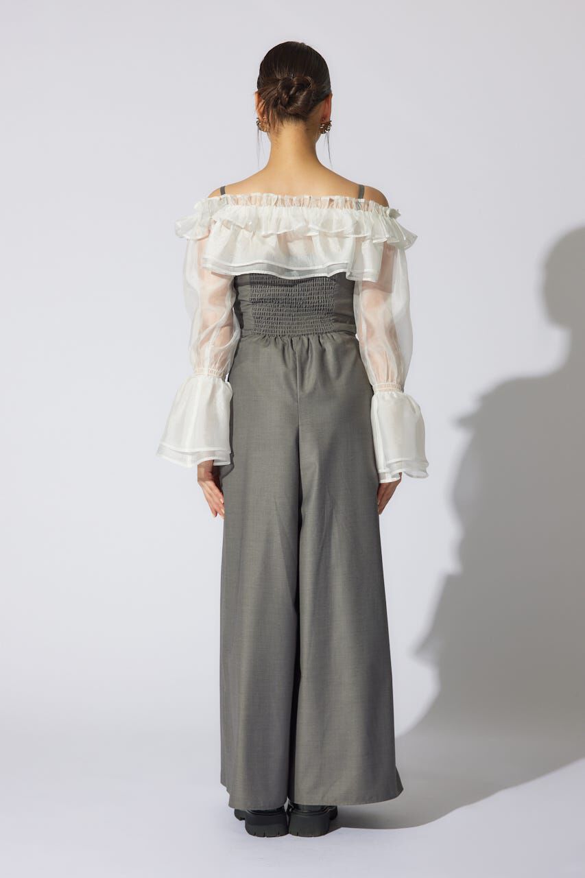 rienda「フリルカーディガンSETロンパース」|ワンピース|