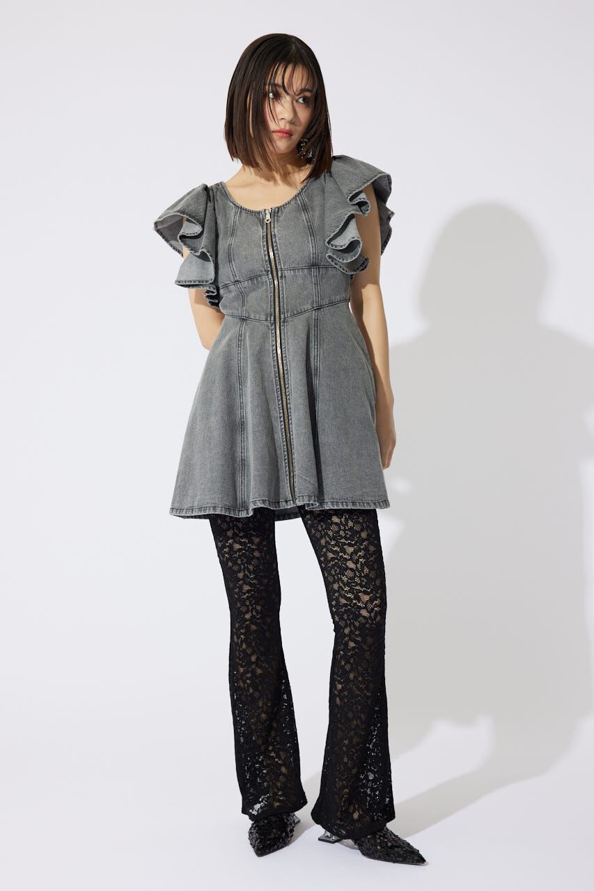 rienda「フリルスリーブミニワンピース」|ワンピース|