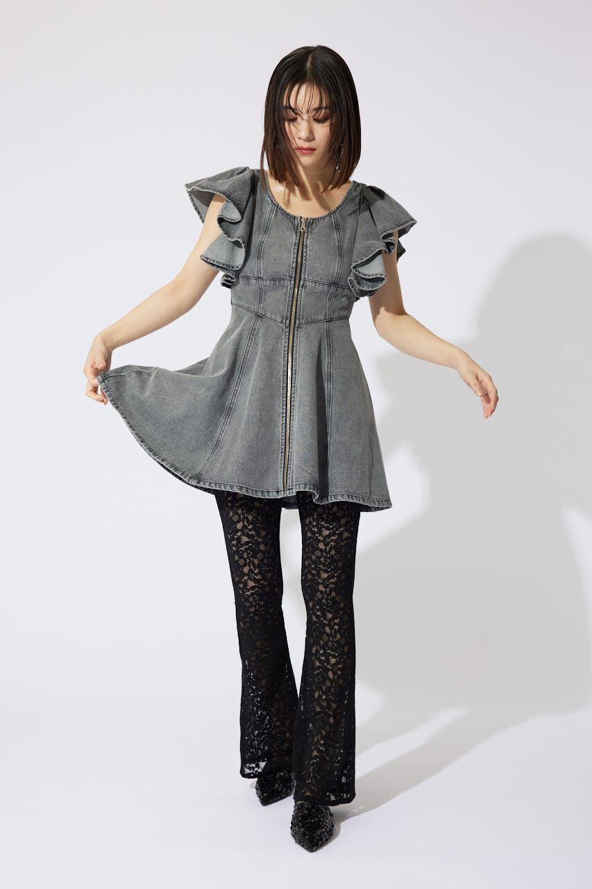 rienda「フリルスリーブミニワンピース」|ワンピース|