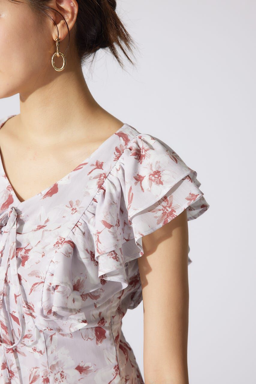 rienda「フリルフラワーロングワンピース」|ワンピース|