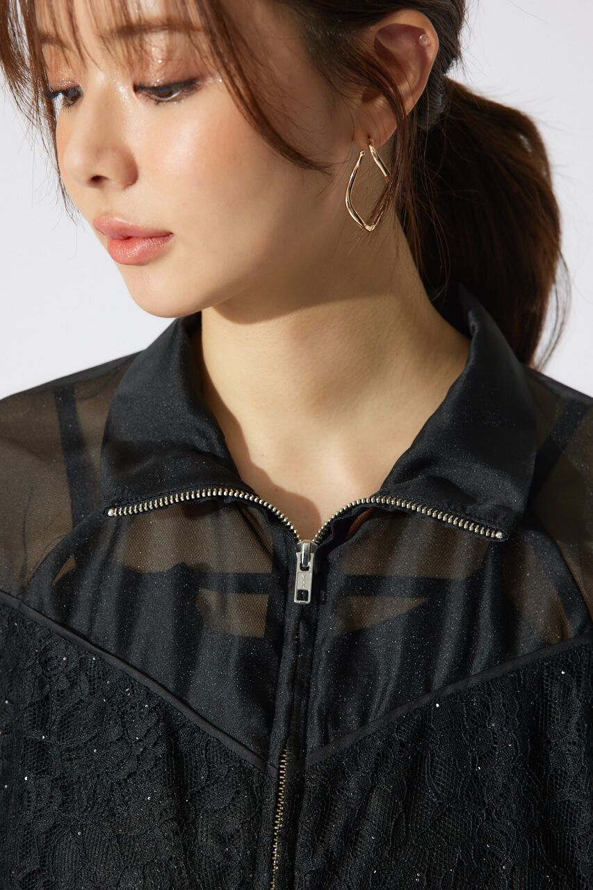 rienda「レースコンビシアーブルゾン」|ブルゾン・スタジャン|