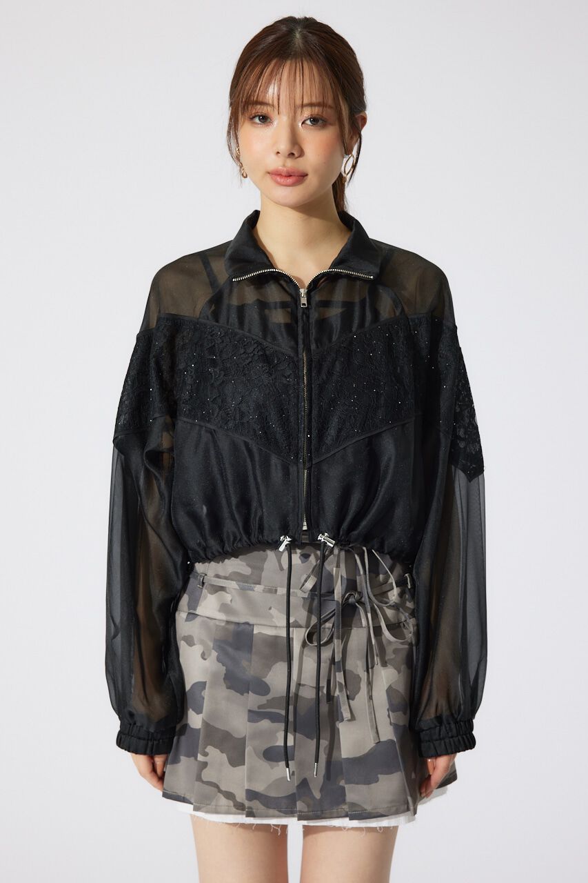 rienda「レースコンビシアーブルゾン」|ブルゾン・スタジャン|