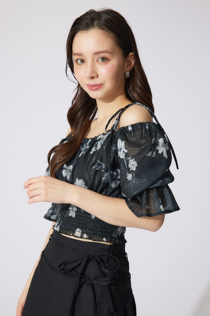 rienda「パフスリーブシャーリングブラウス」|シャツ・ブラウス|