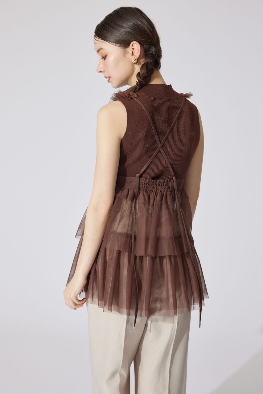 rienda「ボリュームチュールジレ」|シャツ・ブラウス|