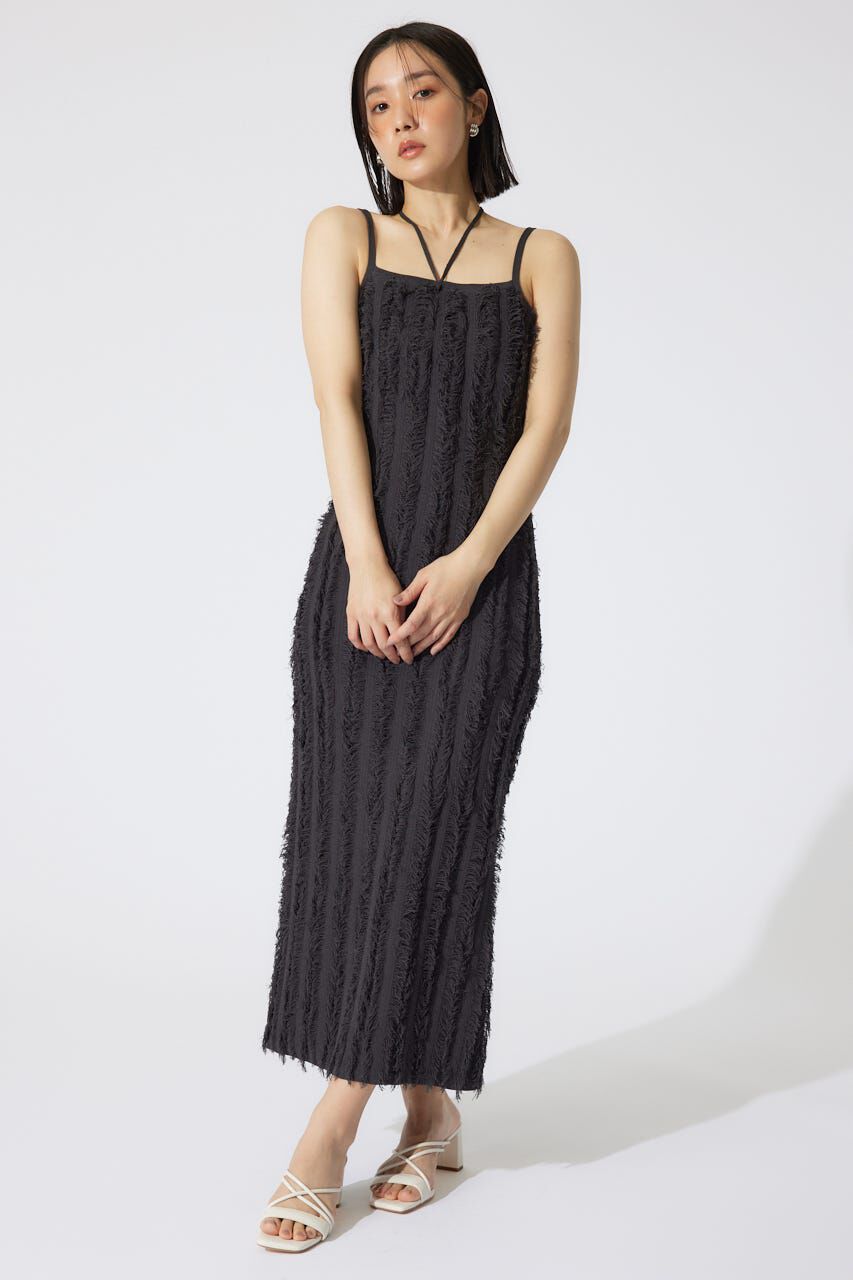 rienda「フリンジタイトニットワンピース」|ワンピース|