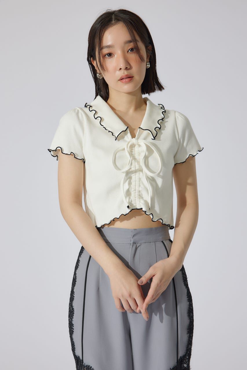 rienda「ドロストカットトップス」|Tシャツ・カットソー|