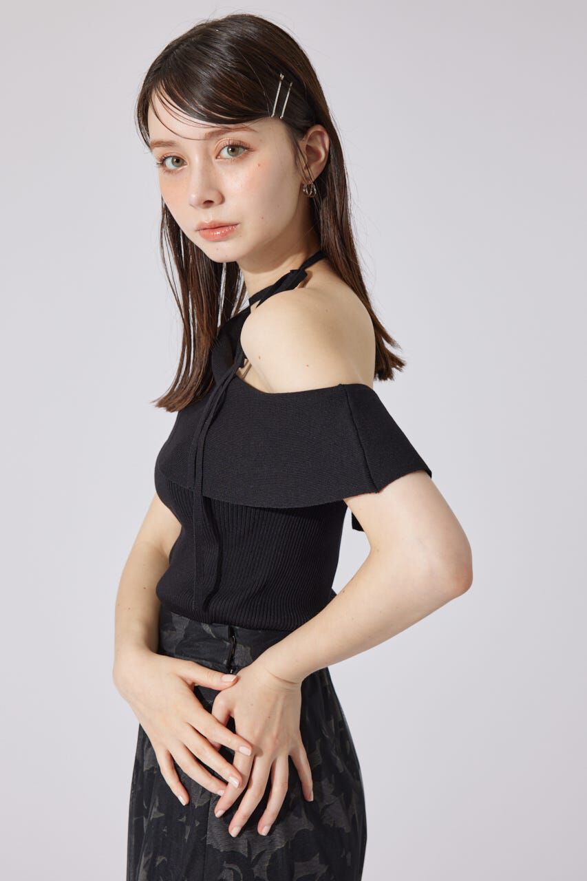 rienda「ワンショルダーニットトップス」|シャツ・ブラウス|