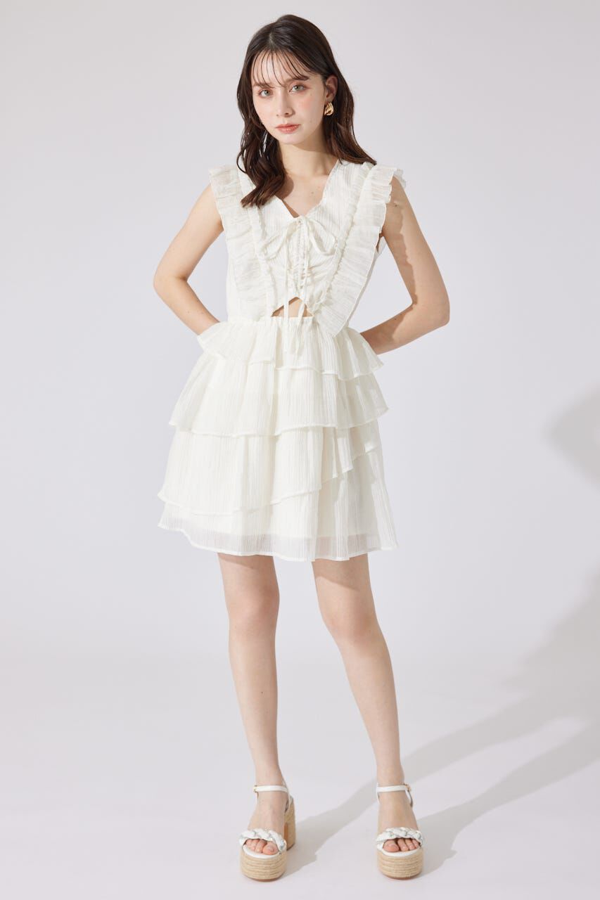 rienda「ティアードフリルミニワンピース」|ワンピース|