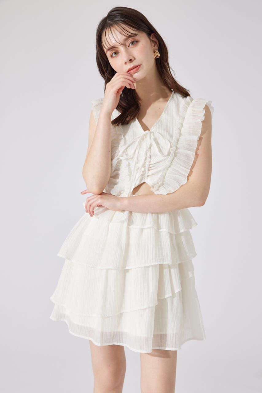 rienda「ティアードフリルミニワンピース」|ワンピース|