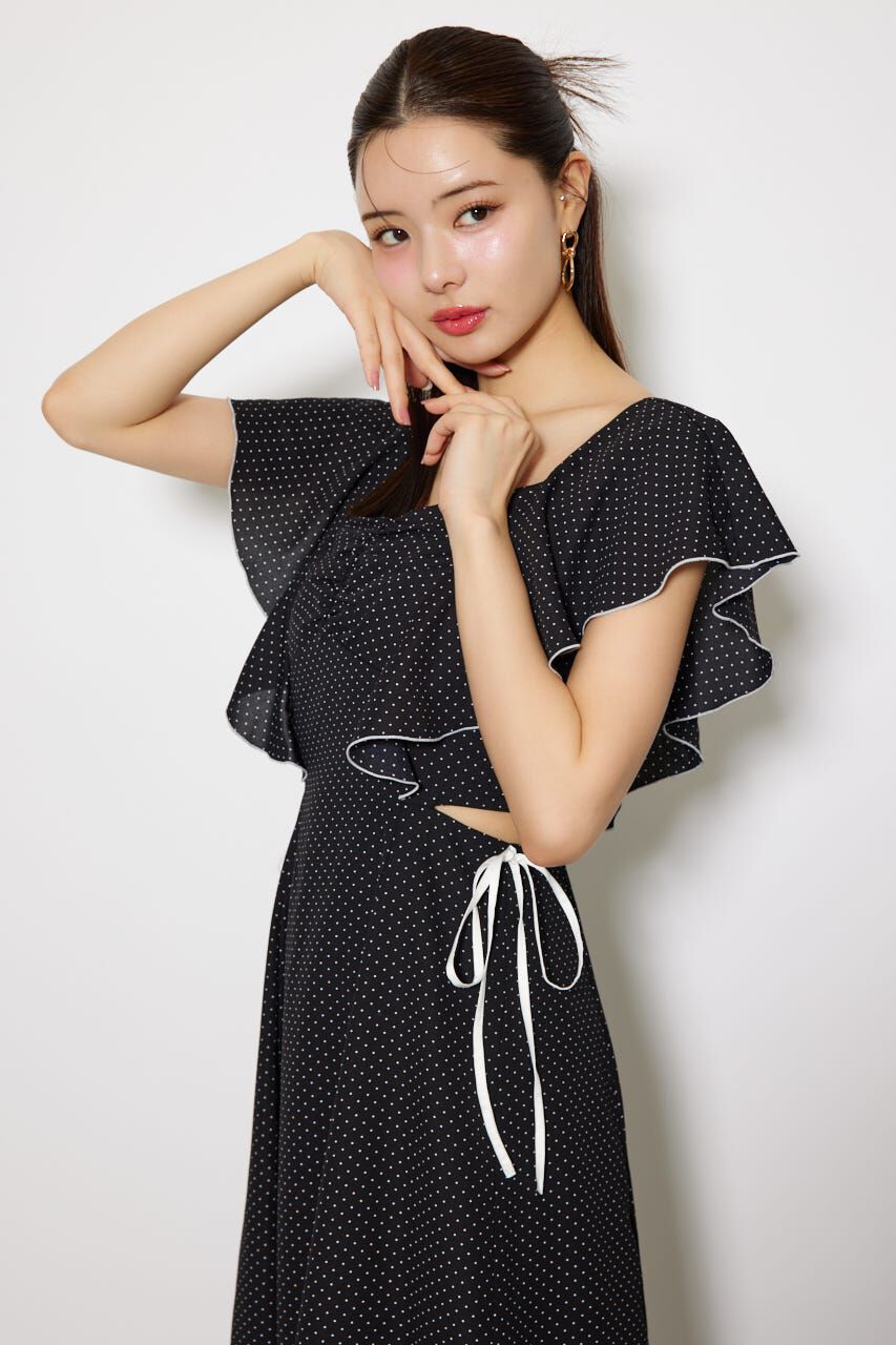 rienda「フリルウエストオープンワンピース」|ワンピース|