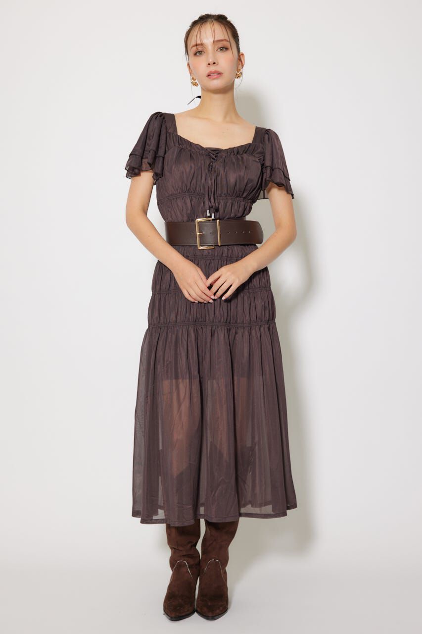 rienda「ワッシャーリラクシーカットワンピース」|ワンピース|