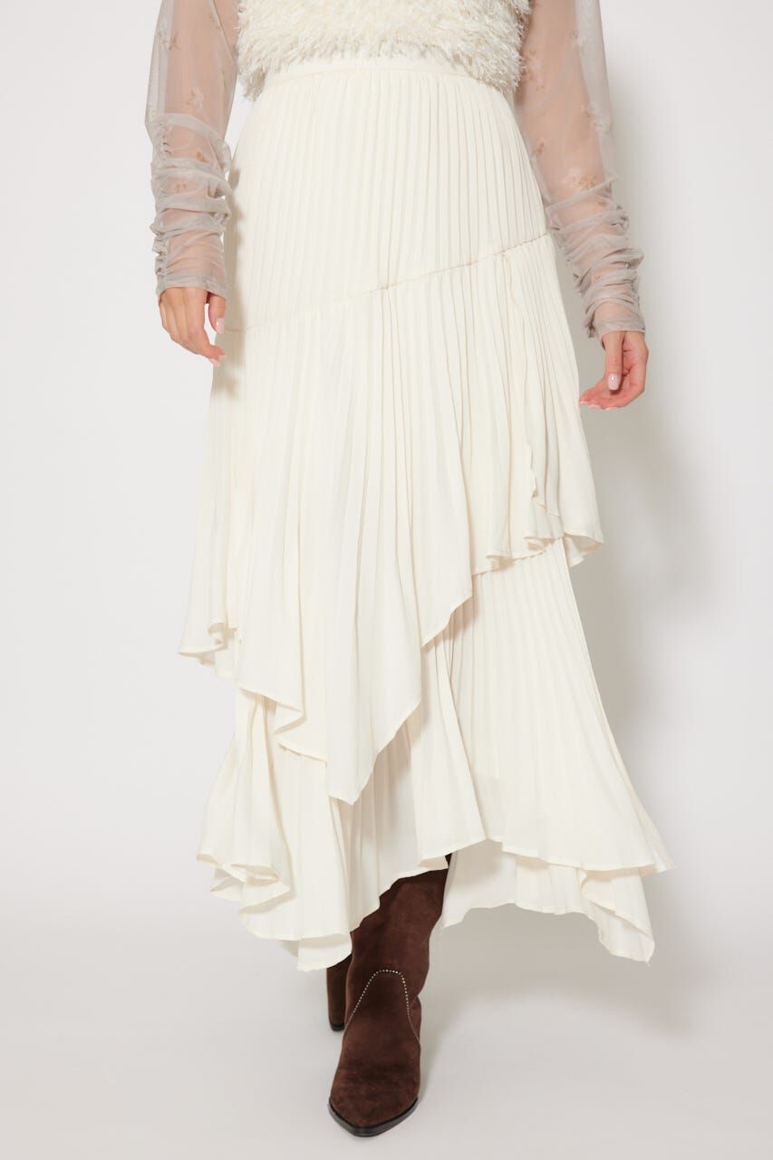 rienda「プリーツティアードマキシスカート」|スカート|