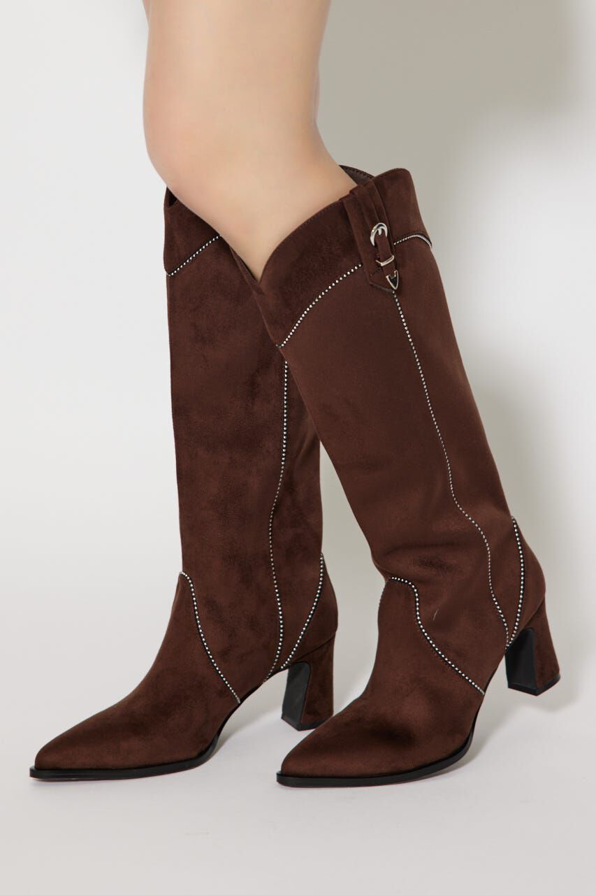 rienda「スタッズウエスタンブーツ」|その他|BRN