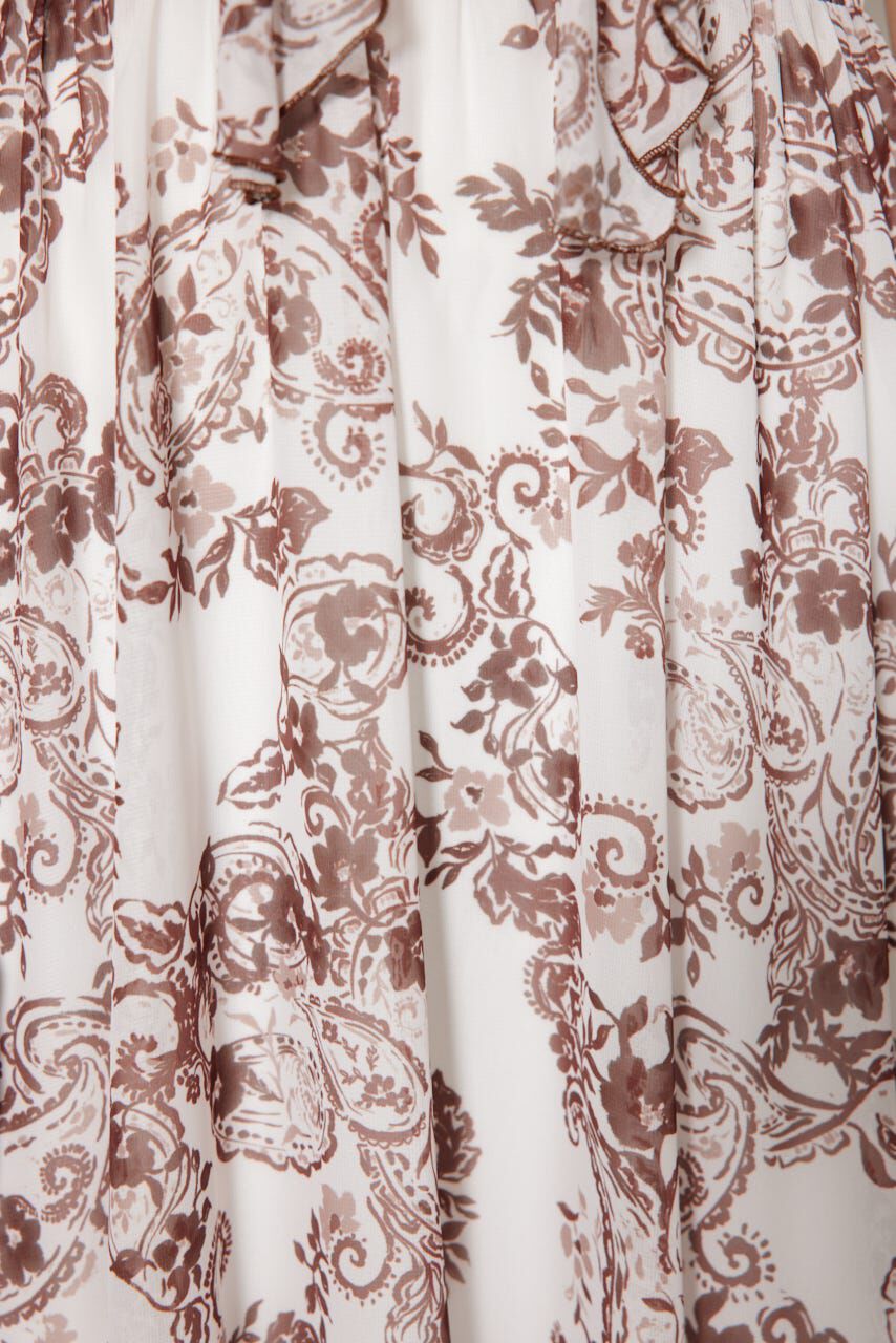 rienda「フロントロングフリルマルチパターンワンピース」|ワンピース|