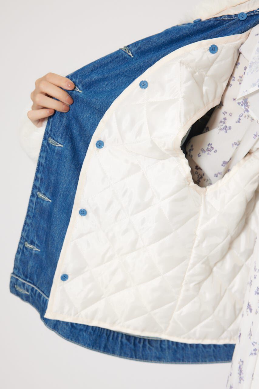 rienda「many wayステンカラーデニムブルゾン」|ブルゾン・スタジャン|